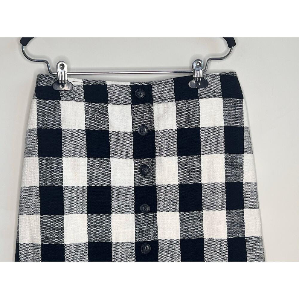 Talbots Gingham Button Front Knee Length A-Line S… - image 4